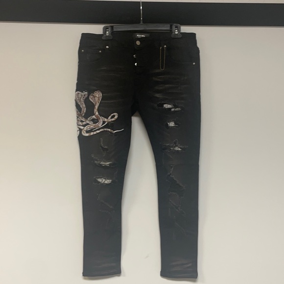 AMIRI | Pants | Amiri Black Denim Snake 